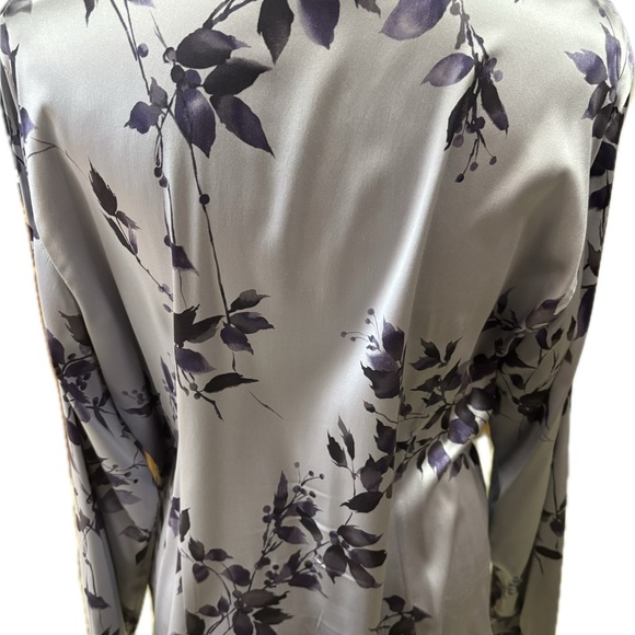 Linda Allard Ellen Tracy Silk Floral Women's Blouse - Picture 3 of 4